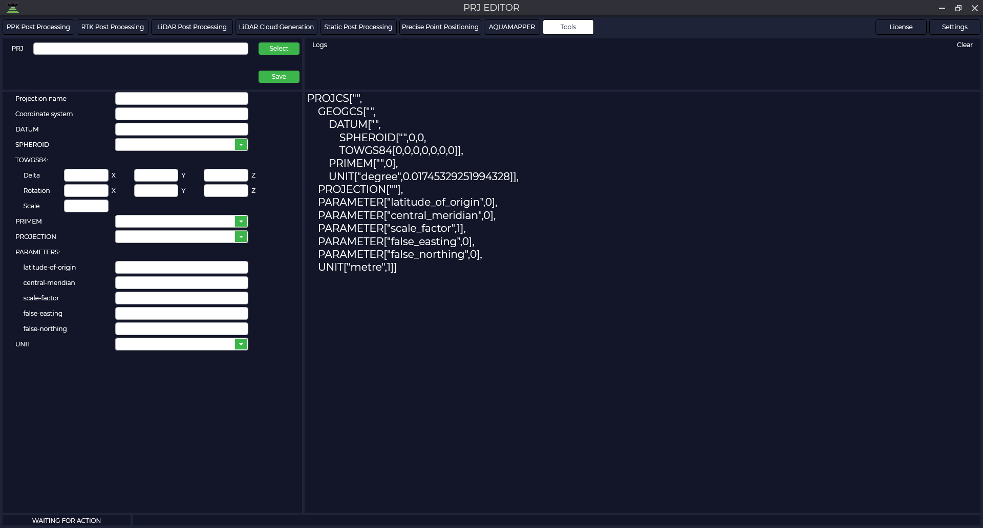 PRJ editor