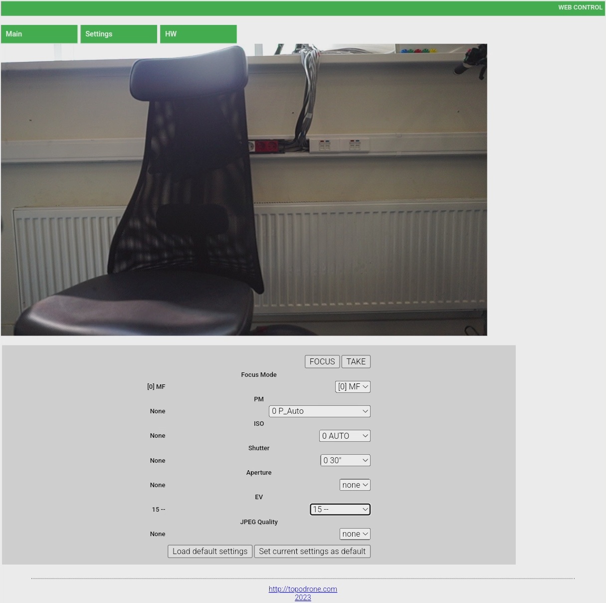 Adjusting the image settings