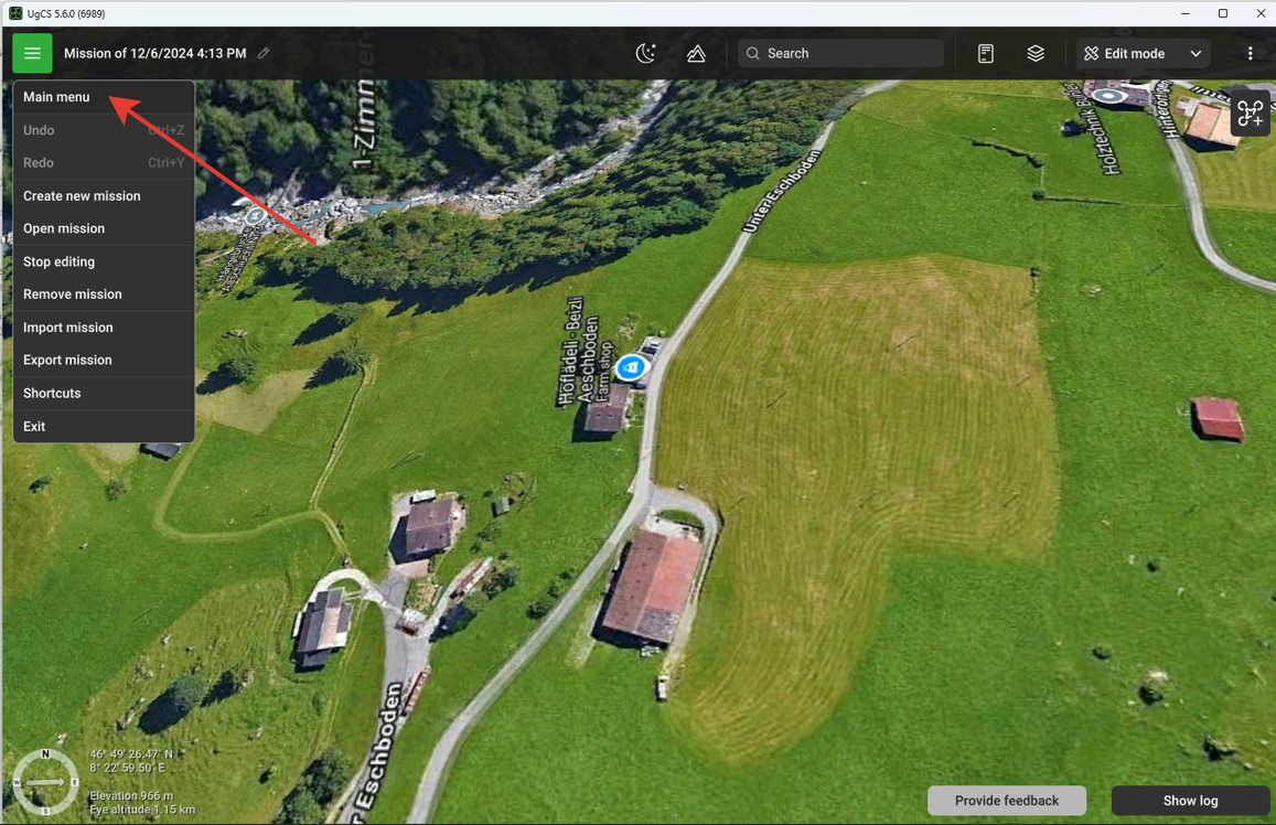 Customization of the camera profile for route building