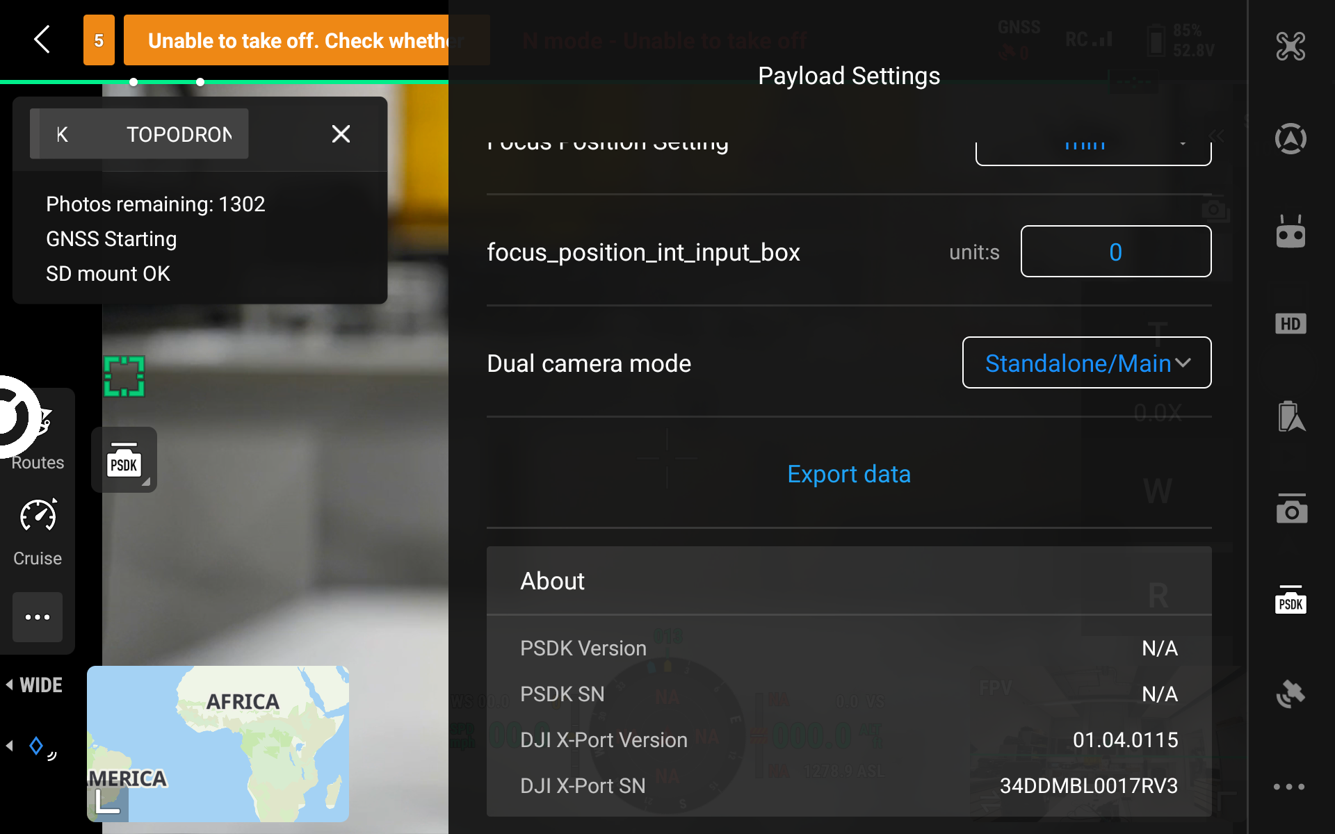 Payload Settings: About block