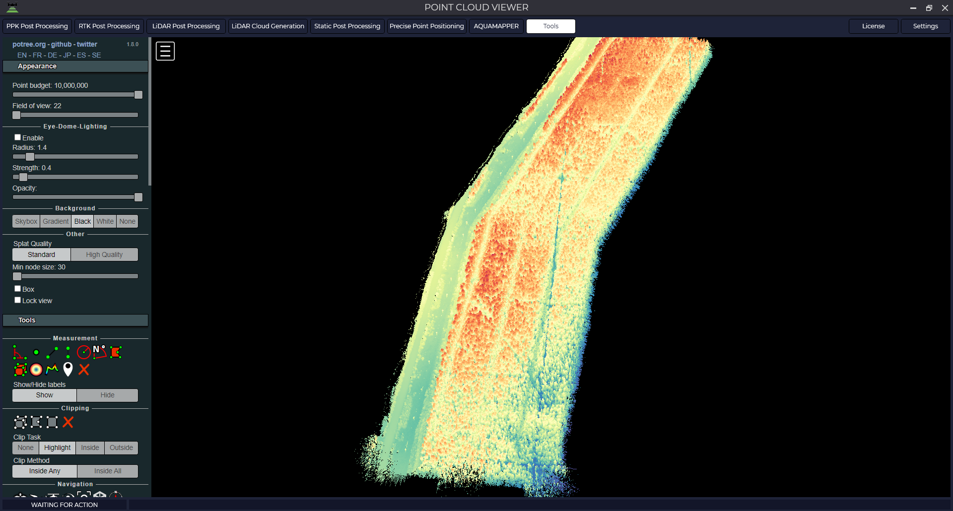 Viewing the point cloud