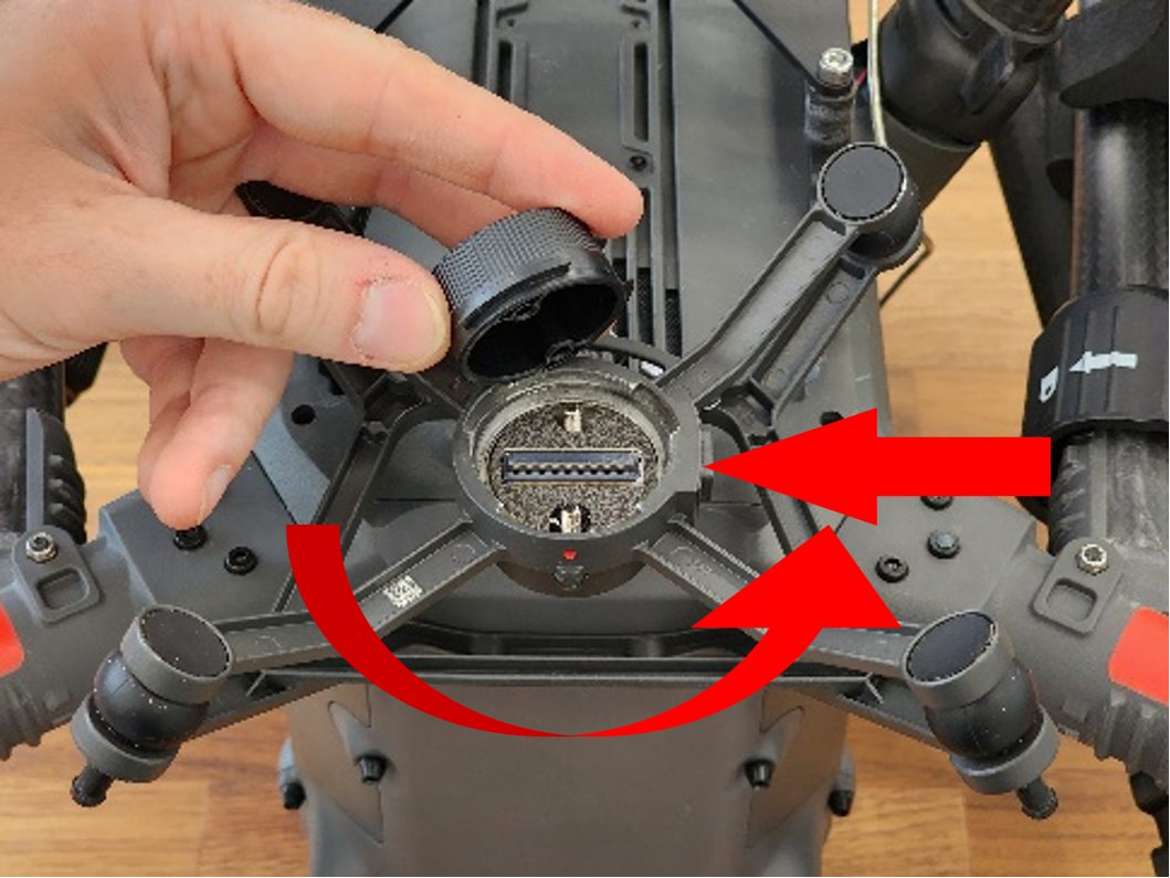 Installing TOPODRONE laser scanner on DJI M300