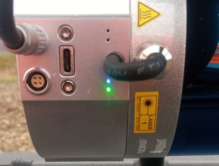 Switching on and initializing the TOPODRONE laser scanner