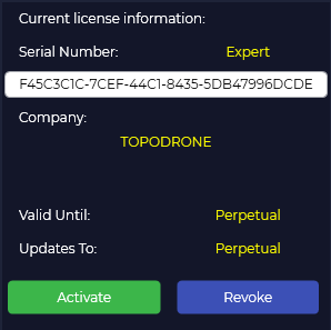 TOPODRONE Post Processing: install, activate, deactivate