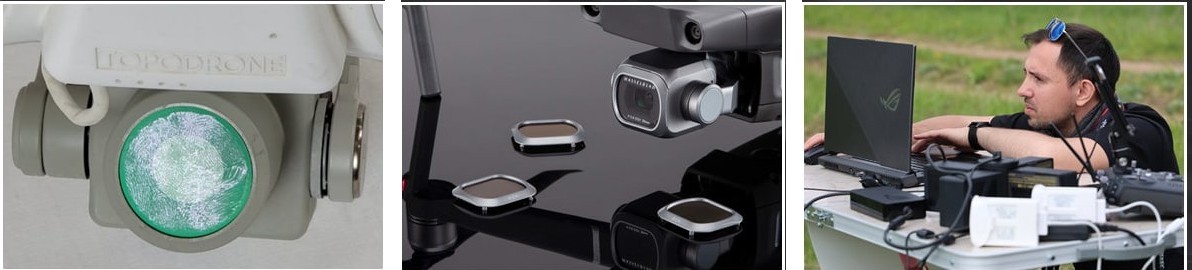 Lens, ND filters, image check