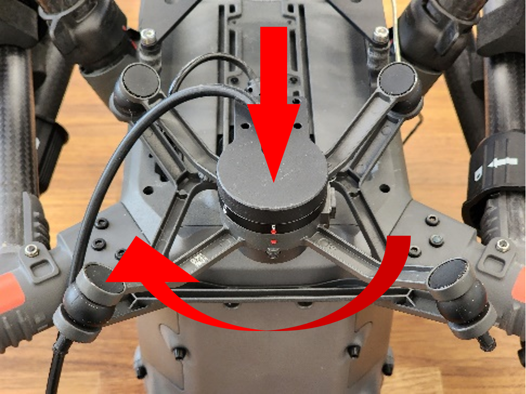 Installing TOPODRONE laser scanner on DJI M300