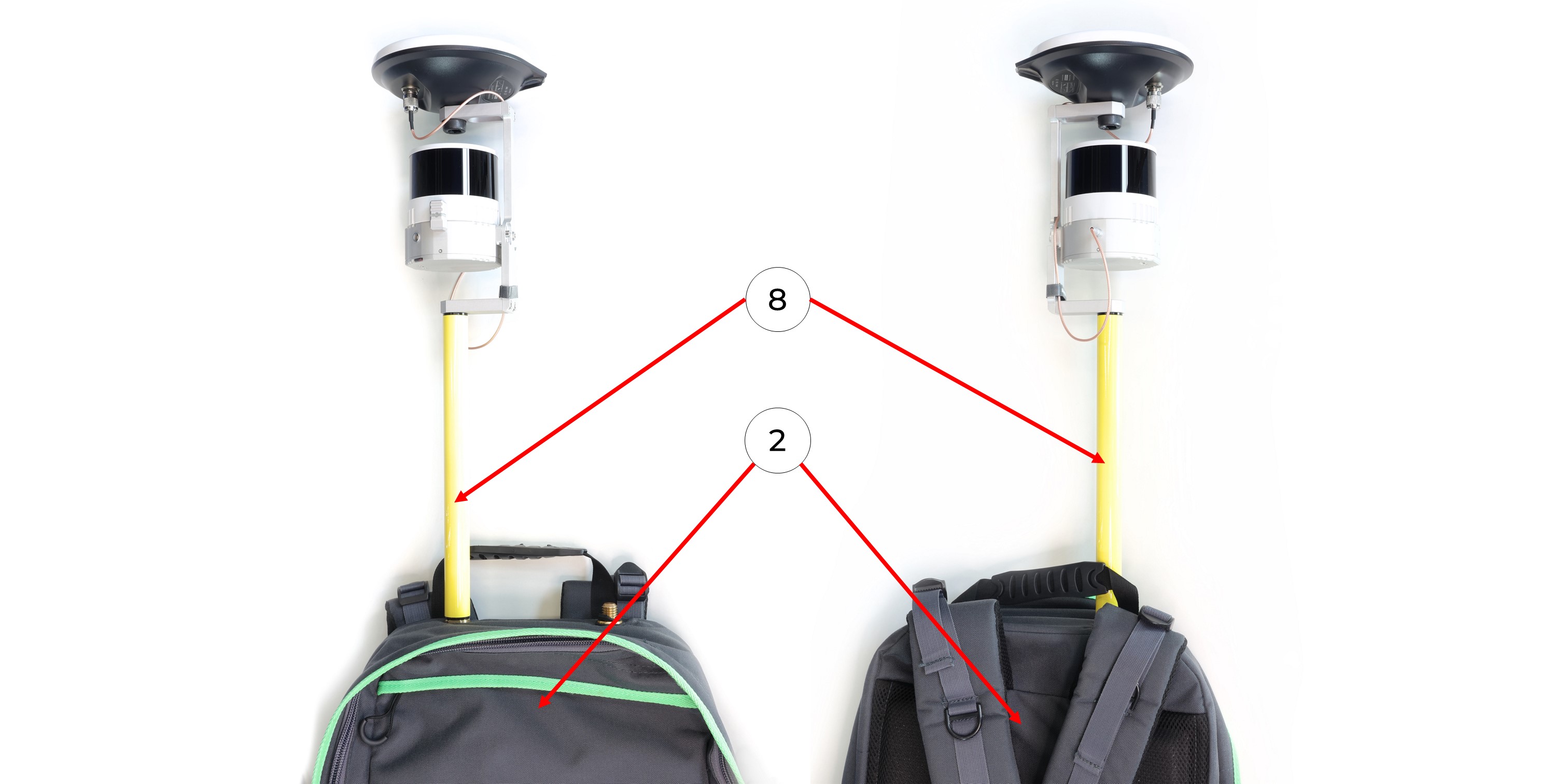 TOPODRONE LiDAR to backpack installation