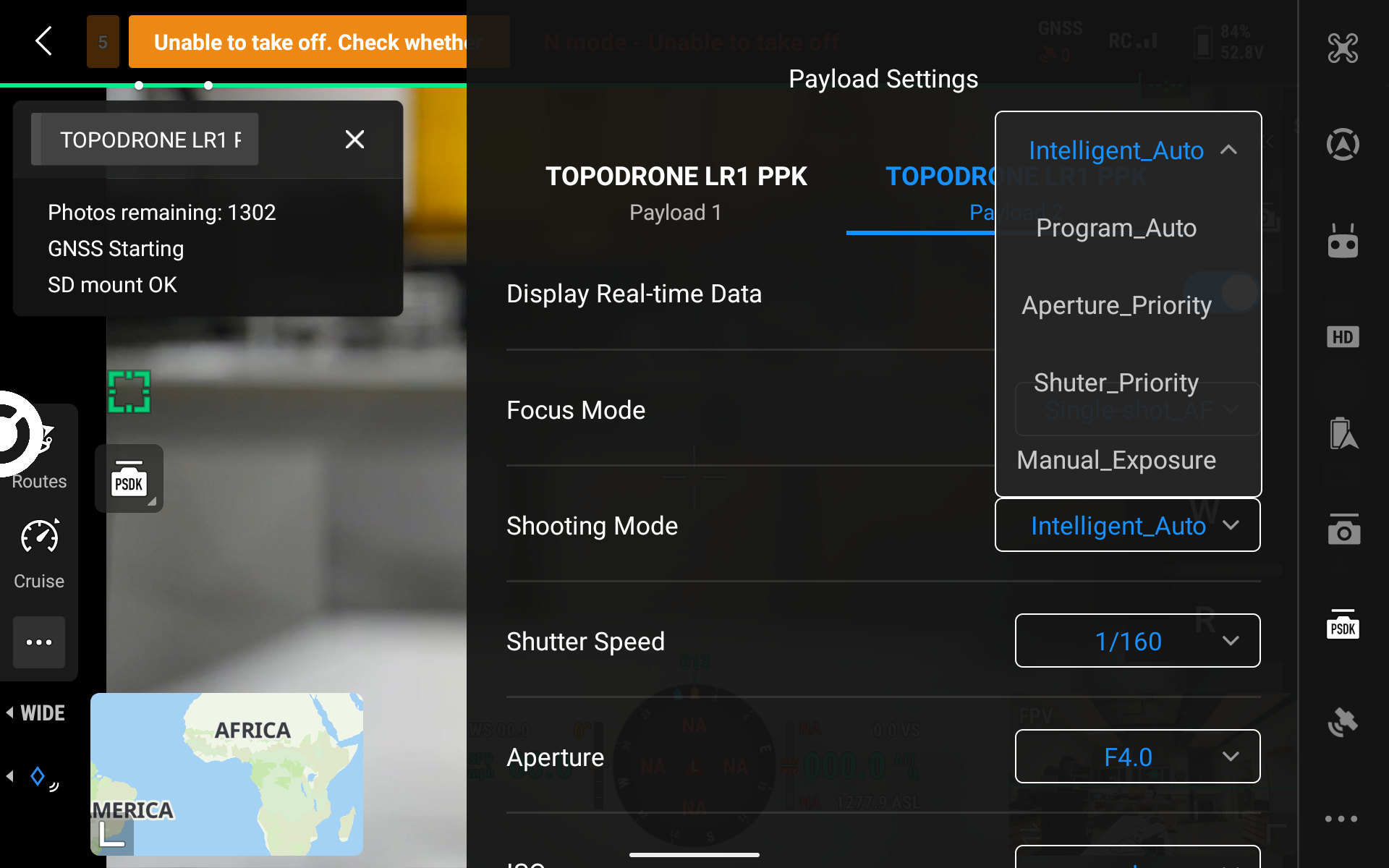 Shooting mode selection