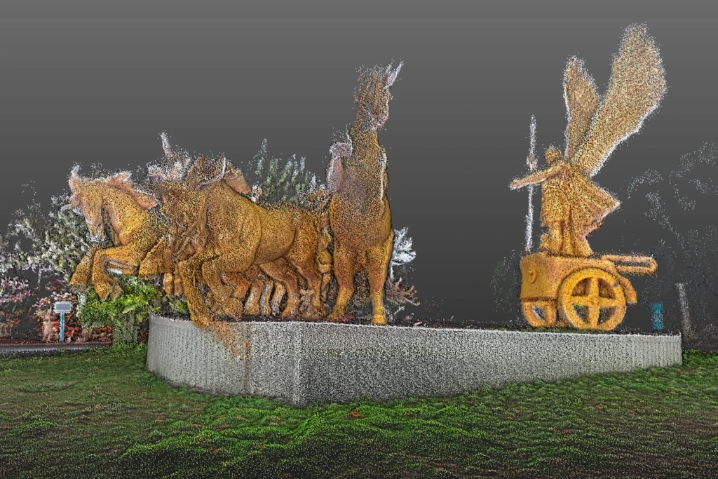 Examples of point clouds from the SLAM1000 scanner