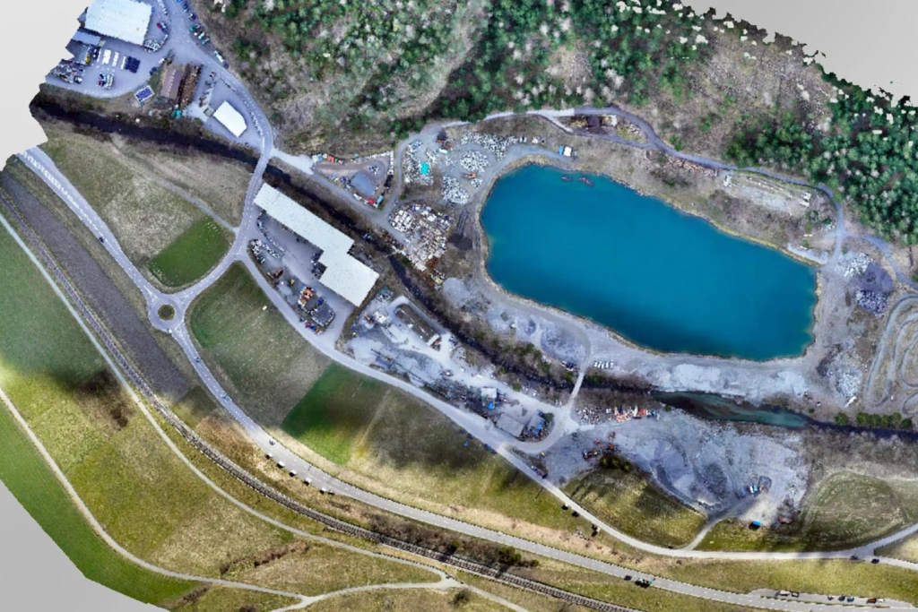 Orthophoto and orthomosaic