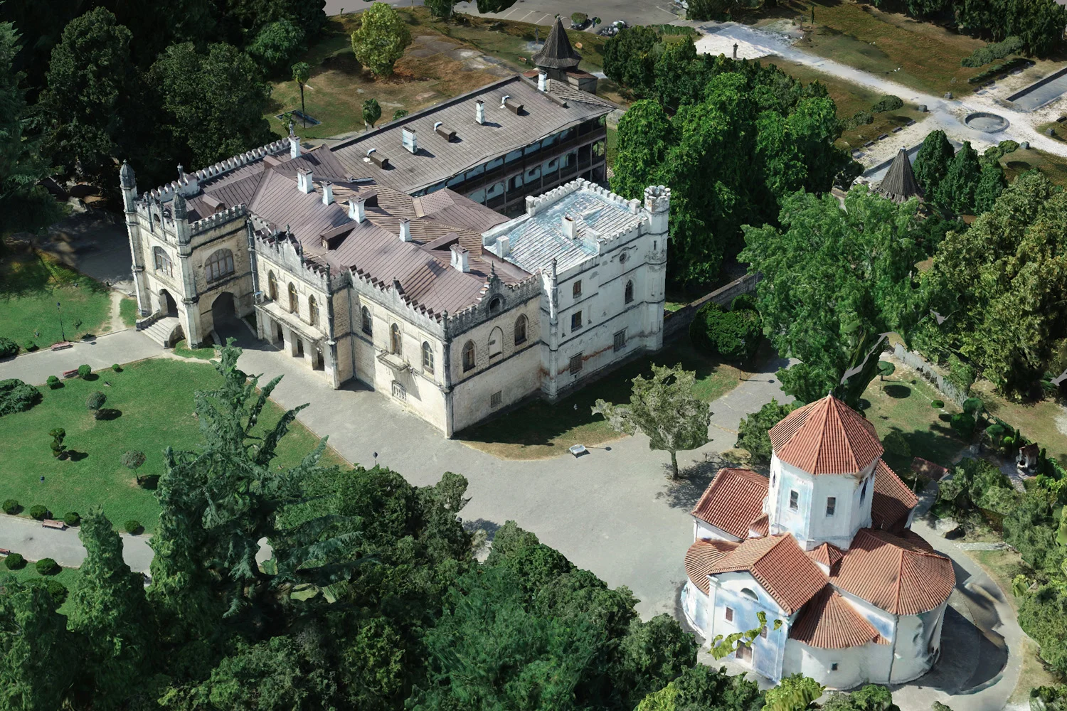 Overview 3D model of the Dadiani Palace based on photogrammetry