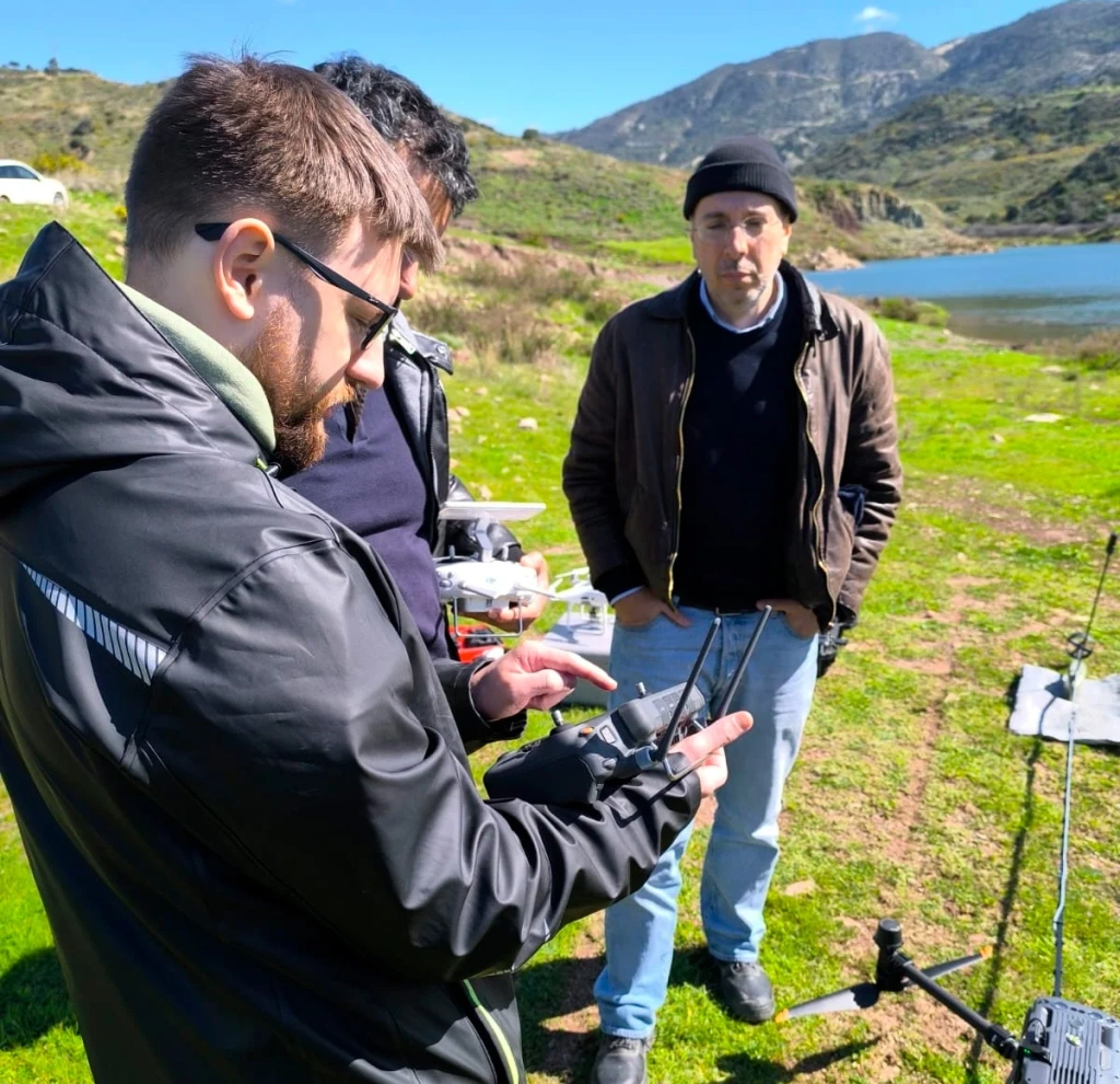 Pre-flight preparation of the DJI Matrice 300 RTK with the TOPODRONE AQUAMAPPER NEXTGEN