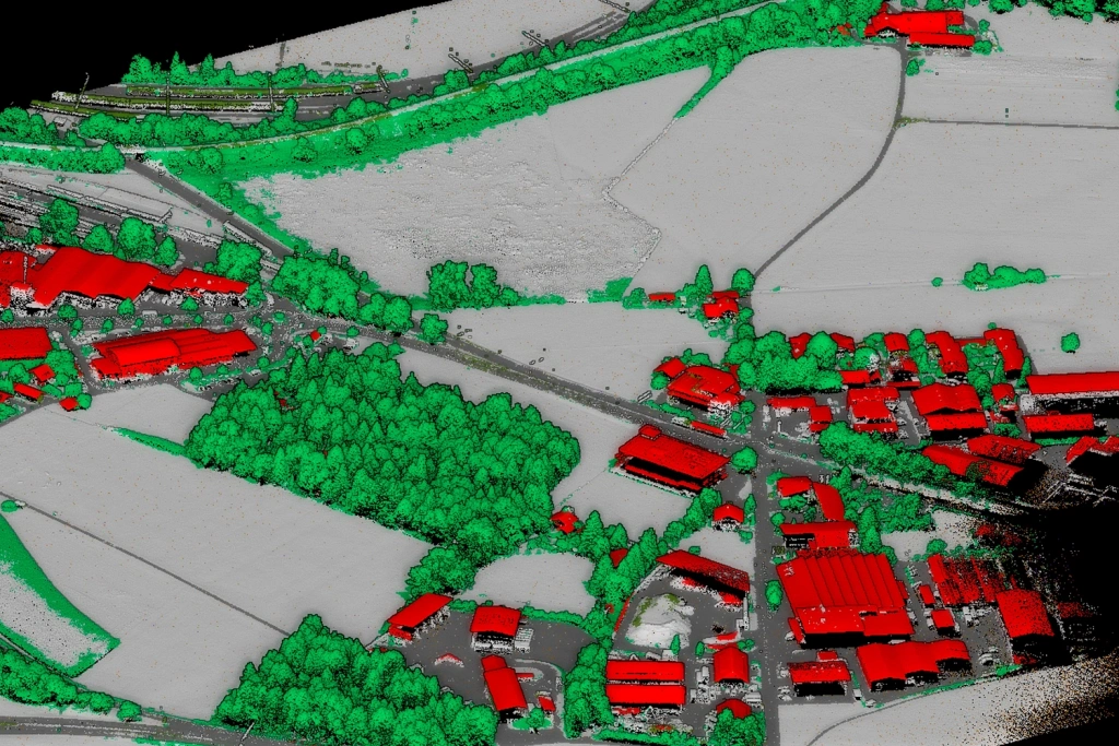 Point cloud visualisation by classification