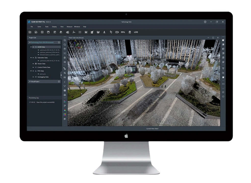 SLAM GO POST Pro software interface