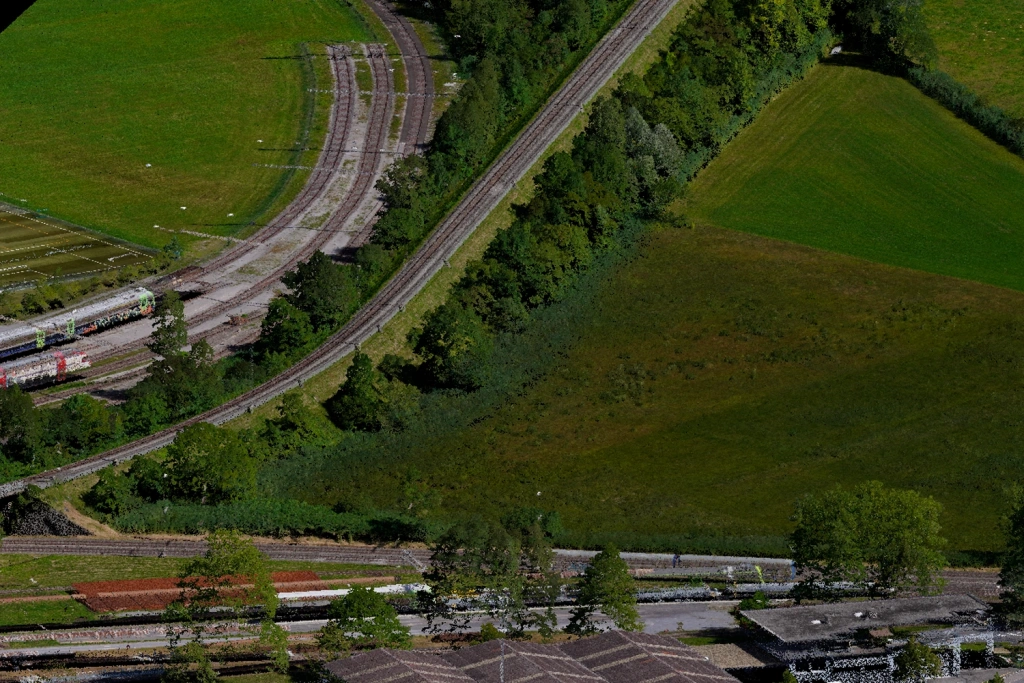 Point cloud visualisation in natural colours