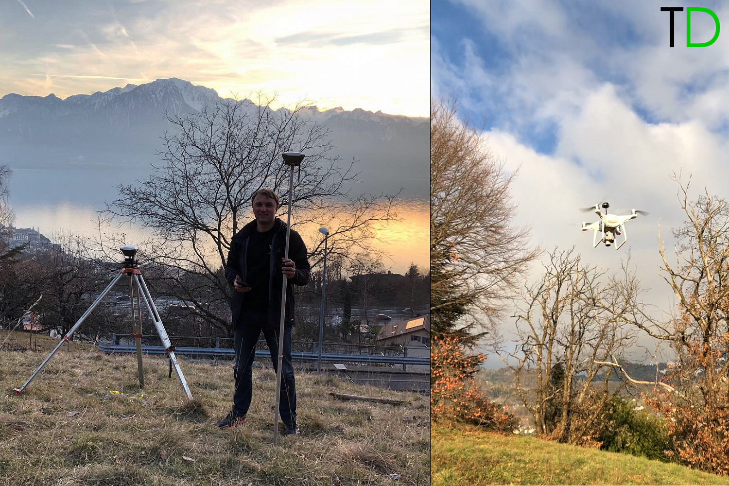 DJI Phantom 4Pro RTK/ PPK UAV survey for design & construction in Switzerland
